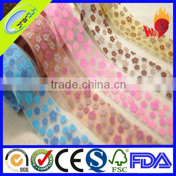 silk organza ribbon with flower