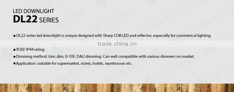 china 2016 led recessed down light/ led recessed down light/new cob 12w led downlight