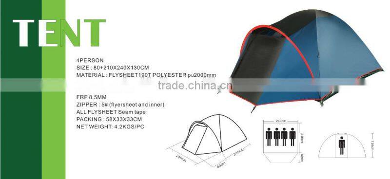 4 person waterproof family camping tent sale