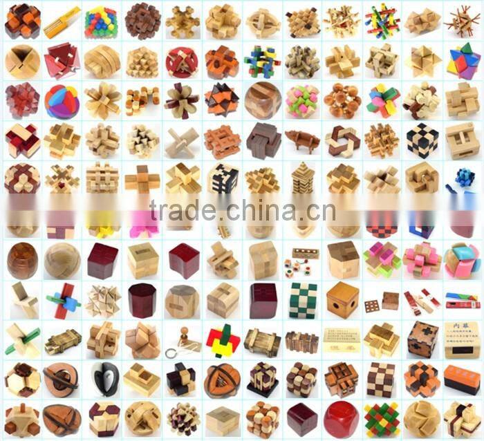 Popular IQ challenging old time handmade toy conundrum Wood