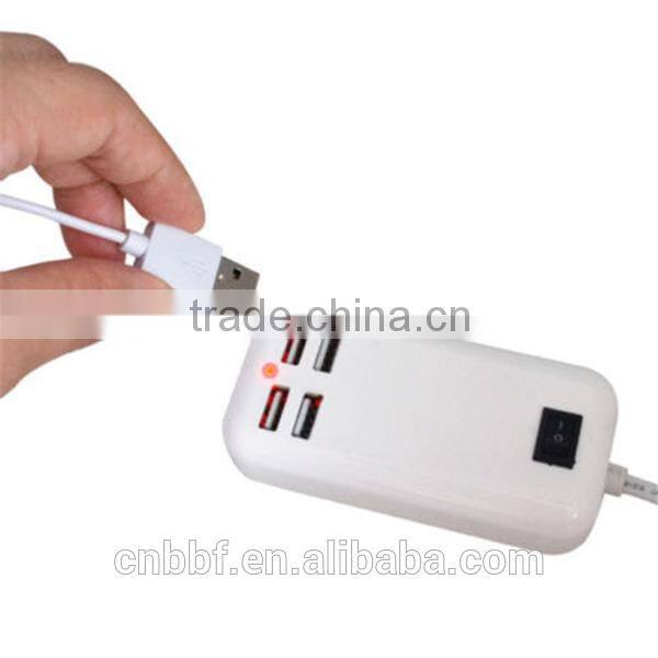 1.5M Desktop 4 Ports USB HUB AC Wall Power Charger Adapter US Plug With Switcher