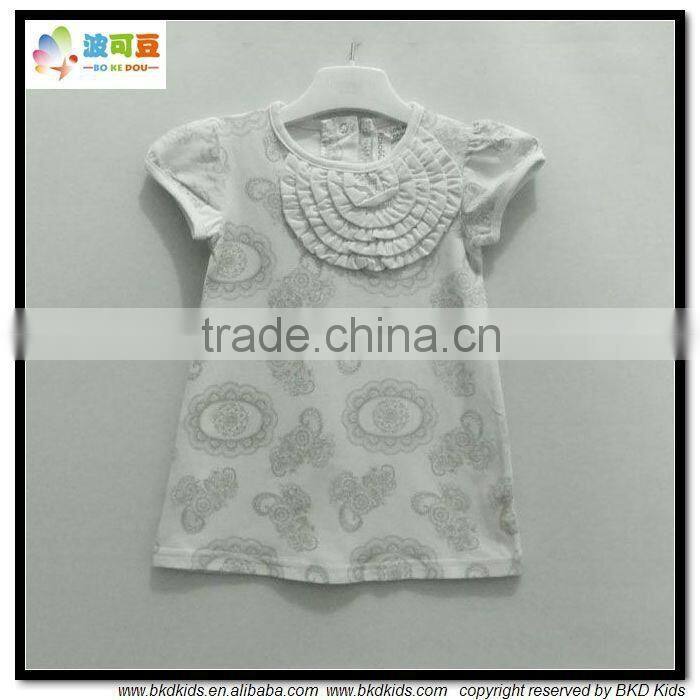 BKD all-over printed newborn summer clothing newborn cotton dress