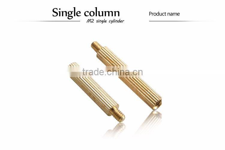 Precision machining brass screw thread single-head pillars