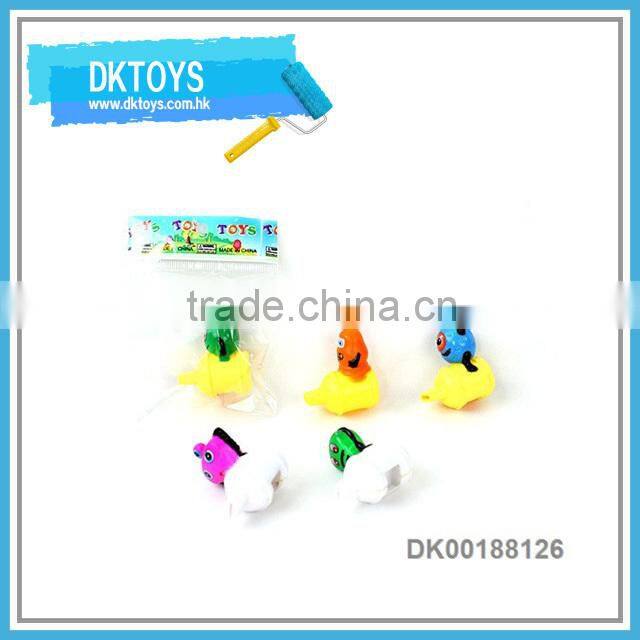 Mini Size Flat Ball Custom Wholesale Plastic Toy Whistle In Bulk