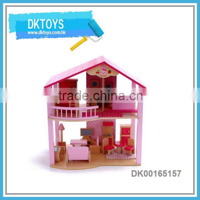 Cute Furniture Toy Wooden Play Dresser Toy With Mirror