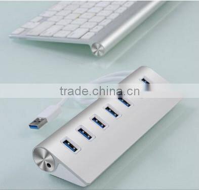New High-Speed Aluminum 7 Ports USB 3.0 HUB for Macbook PC