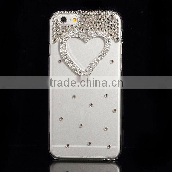 Handmade crystal bling bling rhinestone case for iphone 6