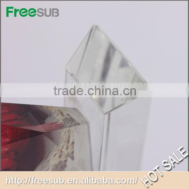 L160*H160*W35mm octagonal screen blank 3D sublimation 3d pictures in crystal