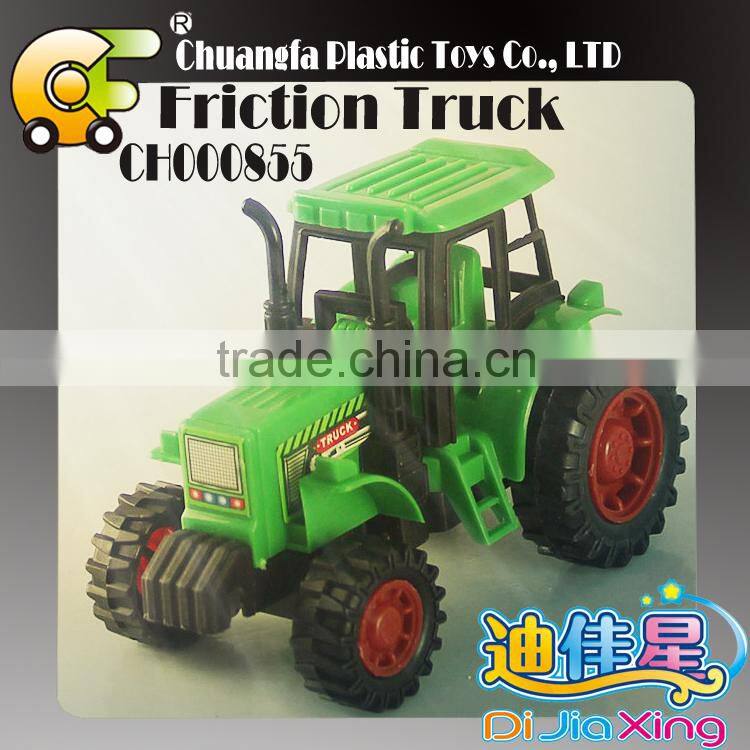 2015 good quality plastic friction farm tractor toys for kid