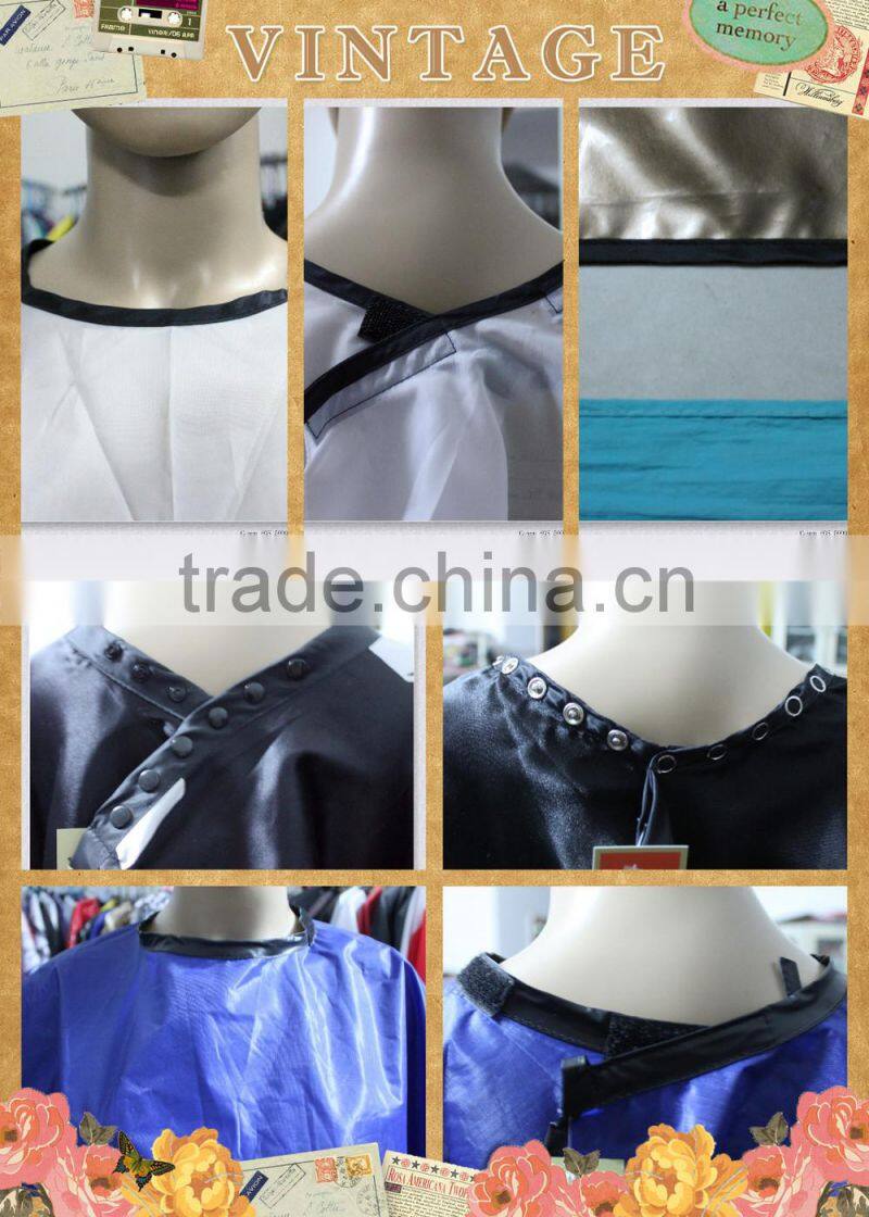 black waterproof barber cape/hairdresser cape