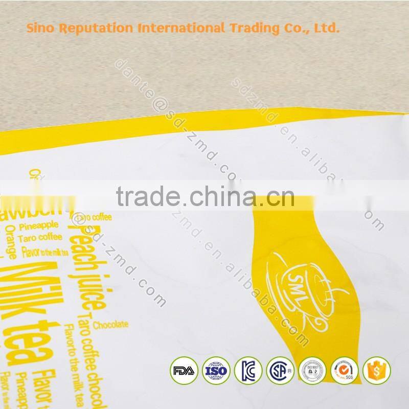 Customized milk tea aluminum foil stand up packaging bag in best quality