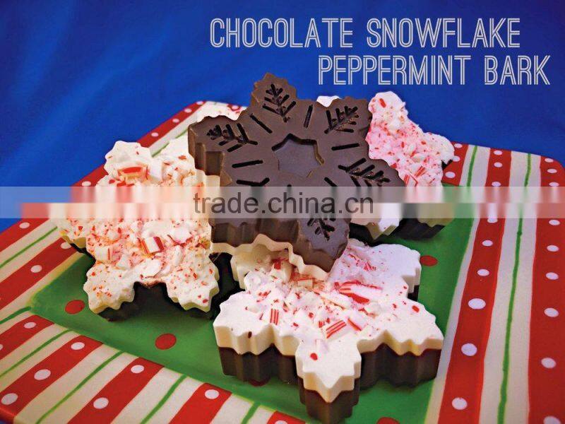 Christmas colorful cute silicone snowflake shape cake mould