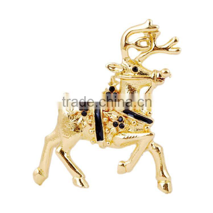 Colorful Fashion Christmas Deer Brooch Alloy rhinestone brooch Jewellery