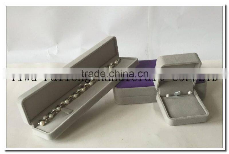Flocking jewelry Boxes Purple Jewelry Packing Wholesale Box Equitable Price