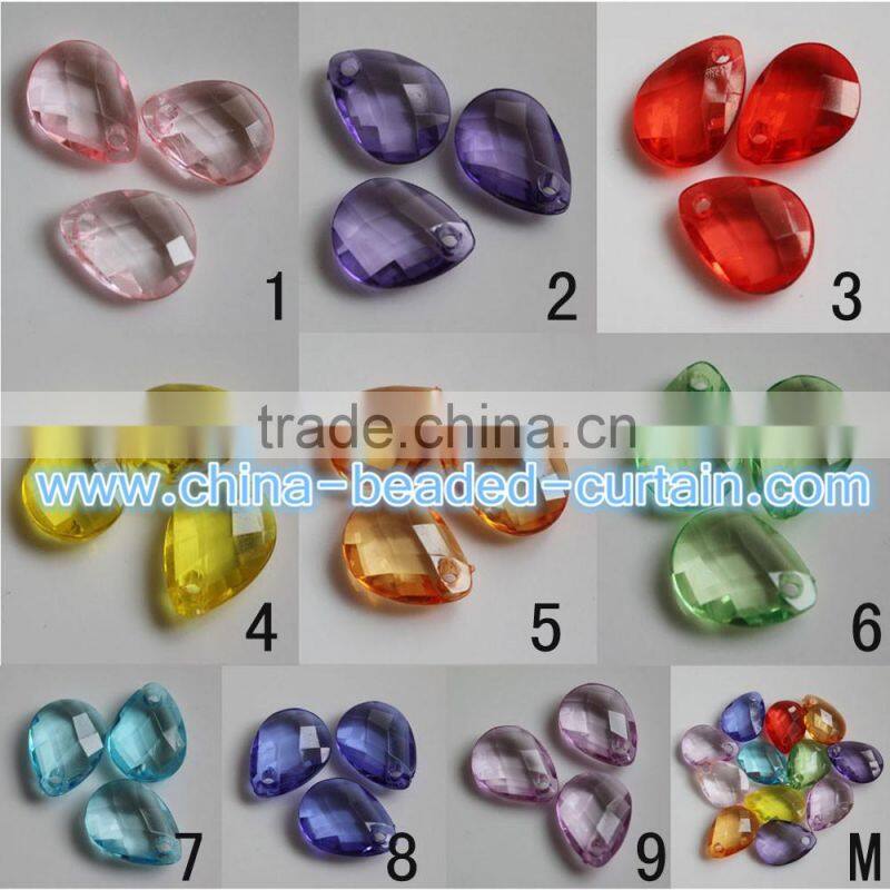 Best Factory Direct Sales Transparent Acrylic Faceted Briolette Teardrop Beads Curtain Pendants