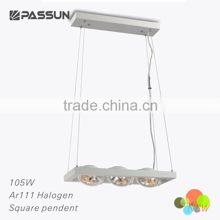 pure aluminum white pendant light 140w rotating halogen pendant light