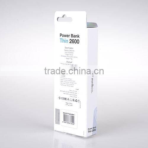 Power Bank Thin 2,600 mAh (Black)
