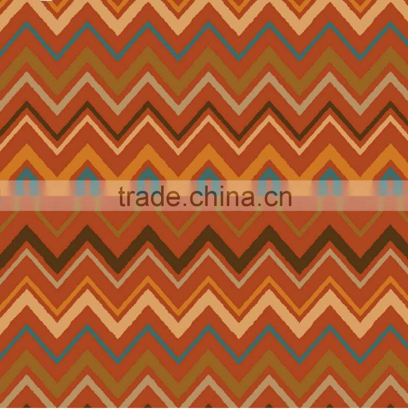 2015 Newest Colorful dots and liner design printed tablecloth with straight/wave edge