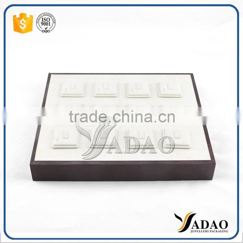 High quality luxury Customized MDF ring tray for jewelry shop exhibition
