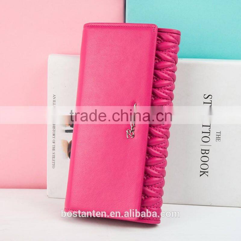 rose red fashion trendy women wallet purse hand bags leather