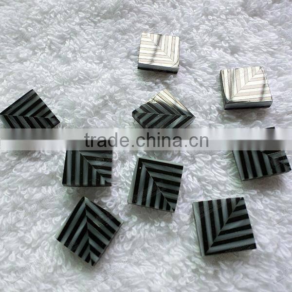 Natural pearl and black onyx square mosaic