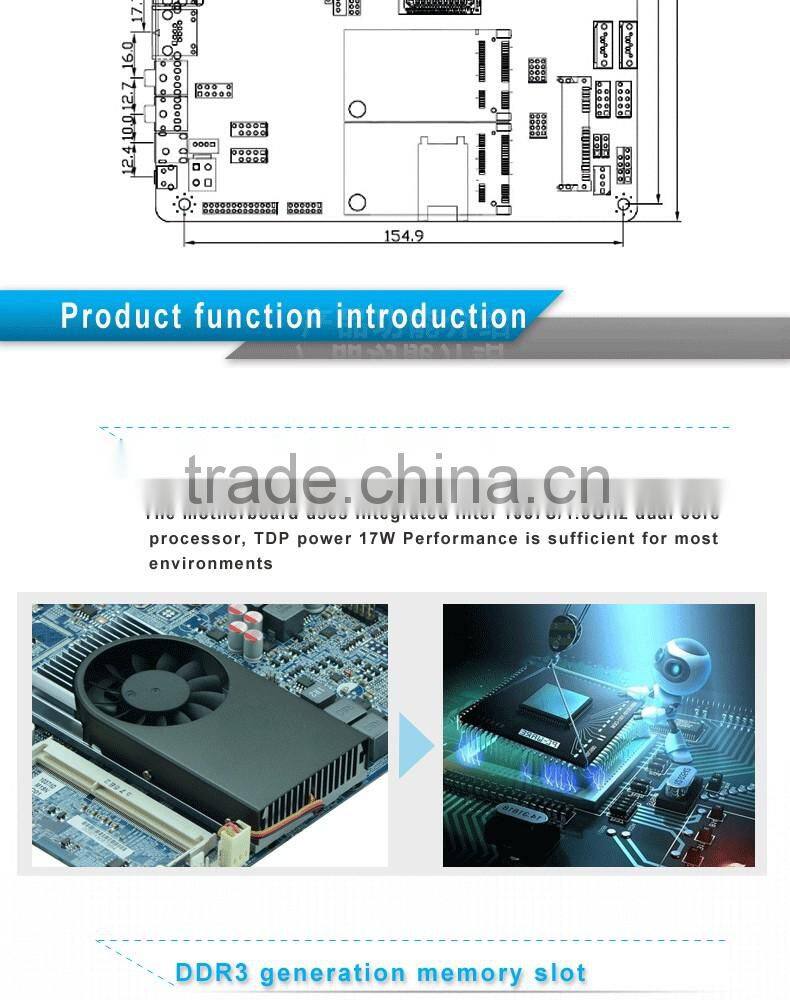 mini pc mainboard network x86 motherboard with 1* RTL8111E Gigabit LAN support SSD/WIFI