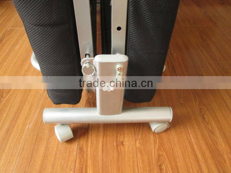 mesh cloth folding bed with metal bedbase