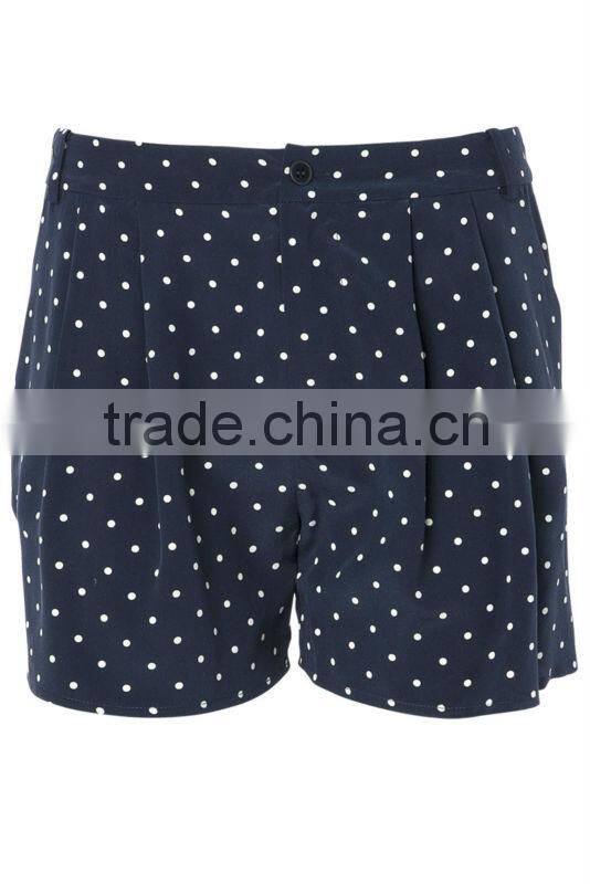 100%cotton hot summer fashion casual dot print female shorts