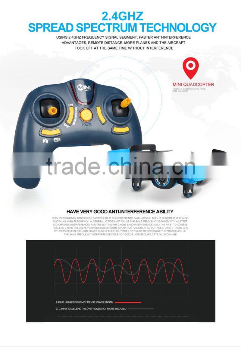 JXD 512V Small Flying Saucer UFO 2.4G Mini Quadcopter with 0.3MP Camera Headless Mode RC Drone