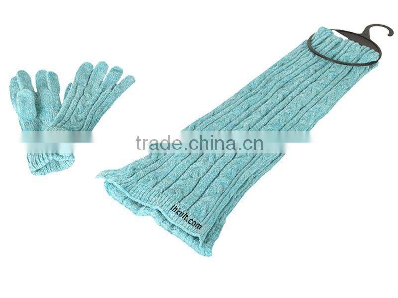 Knitted Scarf and Knitted Glove Set