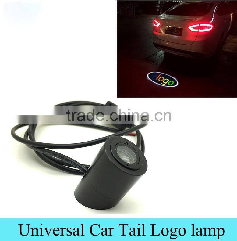 Car styling universal car tail logo light c-ree 3w LED plate welcome lights laser projector logo light