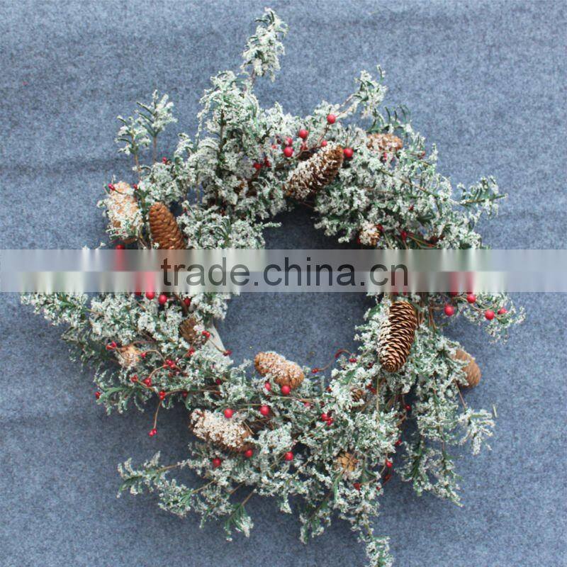 Decorative Chistmas Pinecone Wreaths / Artificial Flower Wreaths