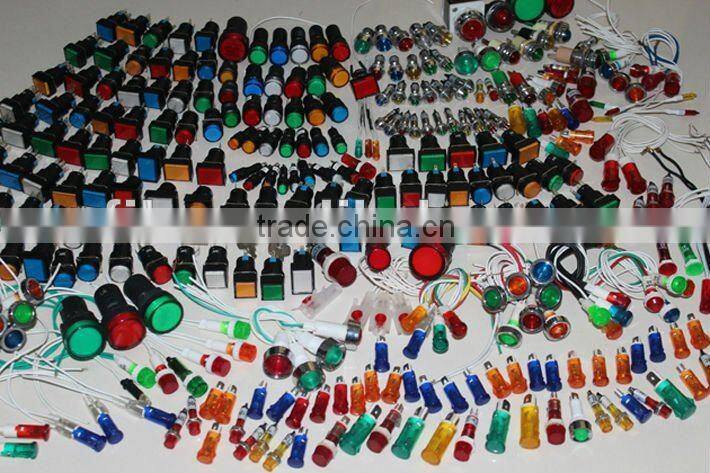 Red 8mm Metal led pilot lamp 220V panel light raised rgb led indicator light led flat panel lighting