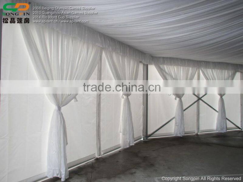 Guangzhou factory large 25m aluminum Dodecagon luxury polygon wedding tents for 350 people