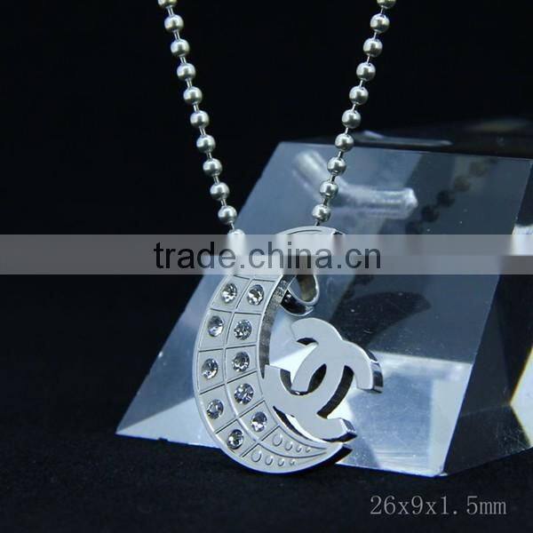 stainless steel moon pendants wholesale