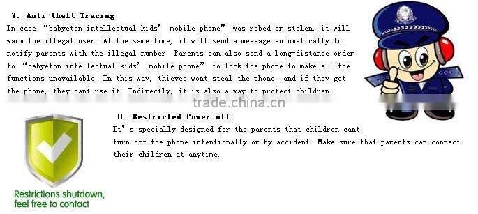 Z9000 kid bady children security mobile phone