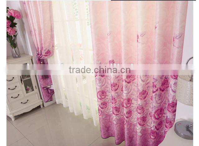 2015 hot sale printed designed No. 03 window curtains, made- up black out fabric in home or hotel