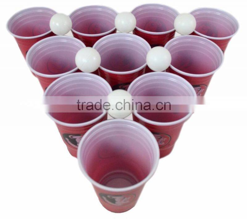 Disposable 16oz ps plastic blue party cups
