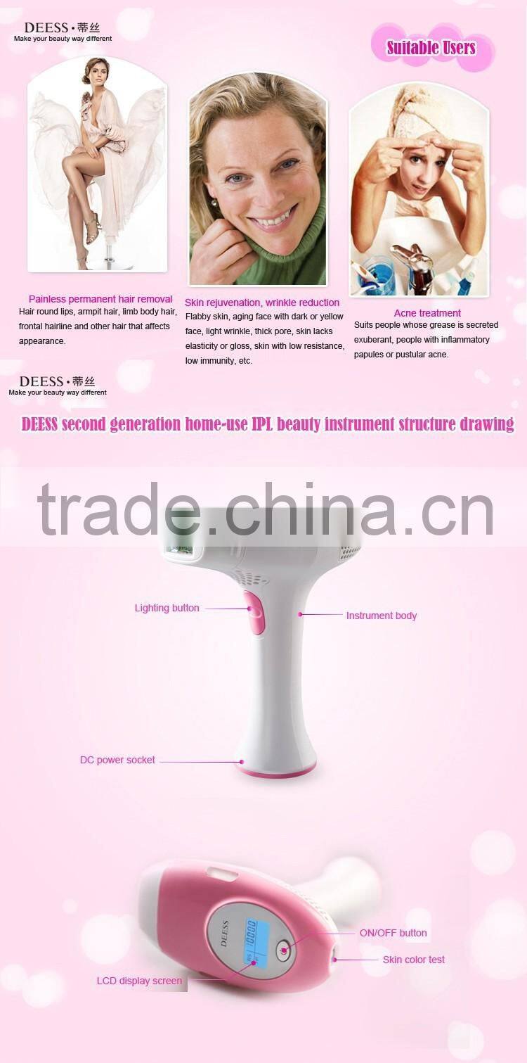 Professional 3 in 1 facial machines for home use with elight(CE, RoHs, PSE approved) skin rejuvenation device with shot counter