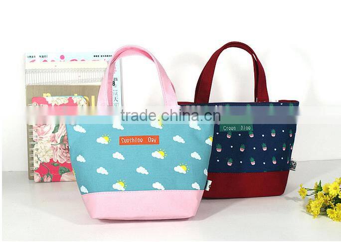 Alibaba China canvas multi-function tote bag, lunch box bag, 8-24oz canvas tote bag