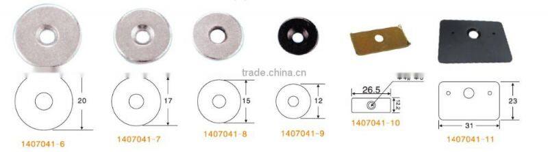 round shape iron plate magnetic door catch