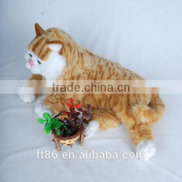 the most popular obesity lovely yellow Garfield Children's toys animal model fur animals animated cat