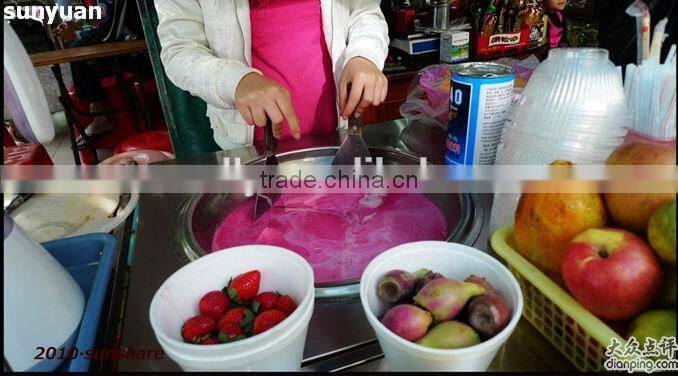 instant ice cream rolls in Thailand Rolled fry ice cream machine for sale
