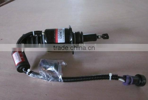 59AL214 shangchai C6121 engine parts stop solenoid valve for shantui bulldozer