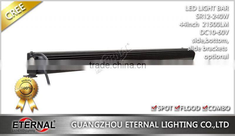 44inch 240W light bar slim high power offroad 4WD racing vehicles led work light bar roof rack lamp