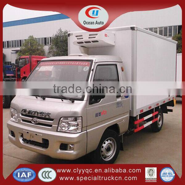 Foton 4X2 left hand drive mini refrigerator freezer truck