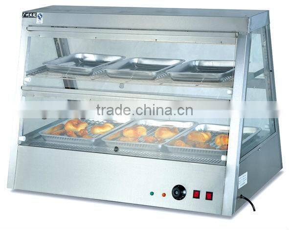 electric food warmer display showcase/glass pastry warmer display showcase/glass door food warmer