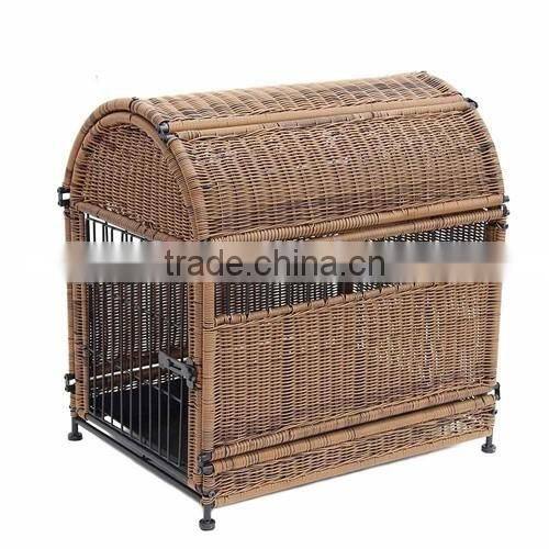 Unique metal & wicker craft special for cat and dog luxury pet cage