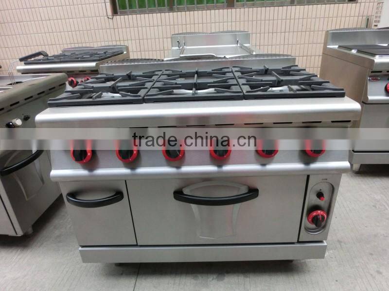 Best quality heavy duty 6 burners gas range