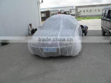 Plastic car cover printed logo on sale